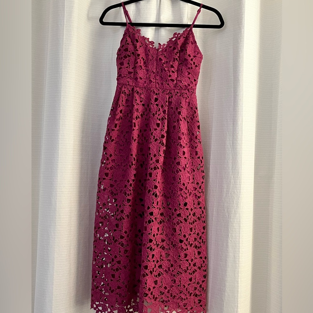 ASTR The Label A Line Lace Midi Dress